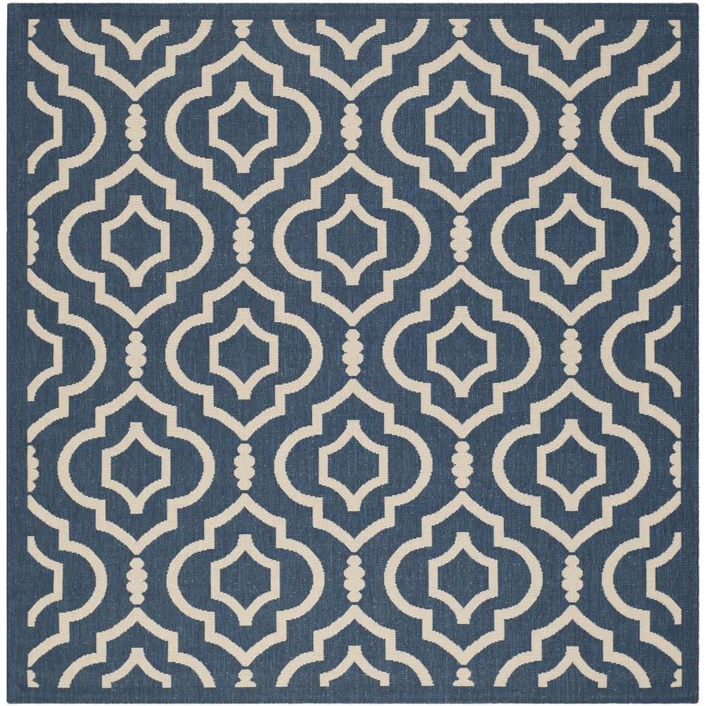 COURTYARD, NAVY / BEIGE, 6'-7" X 6'-7" Square, Area Rug, CY6926-268-7SQ. Picture 1