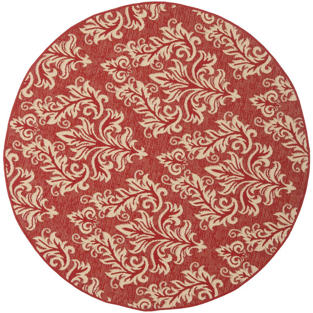 COURTYARD, RED / CREME, 5'-3" X 5'-3" Round, Area Rug, CY6930-28-5R. Picture 1