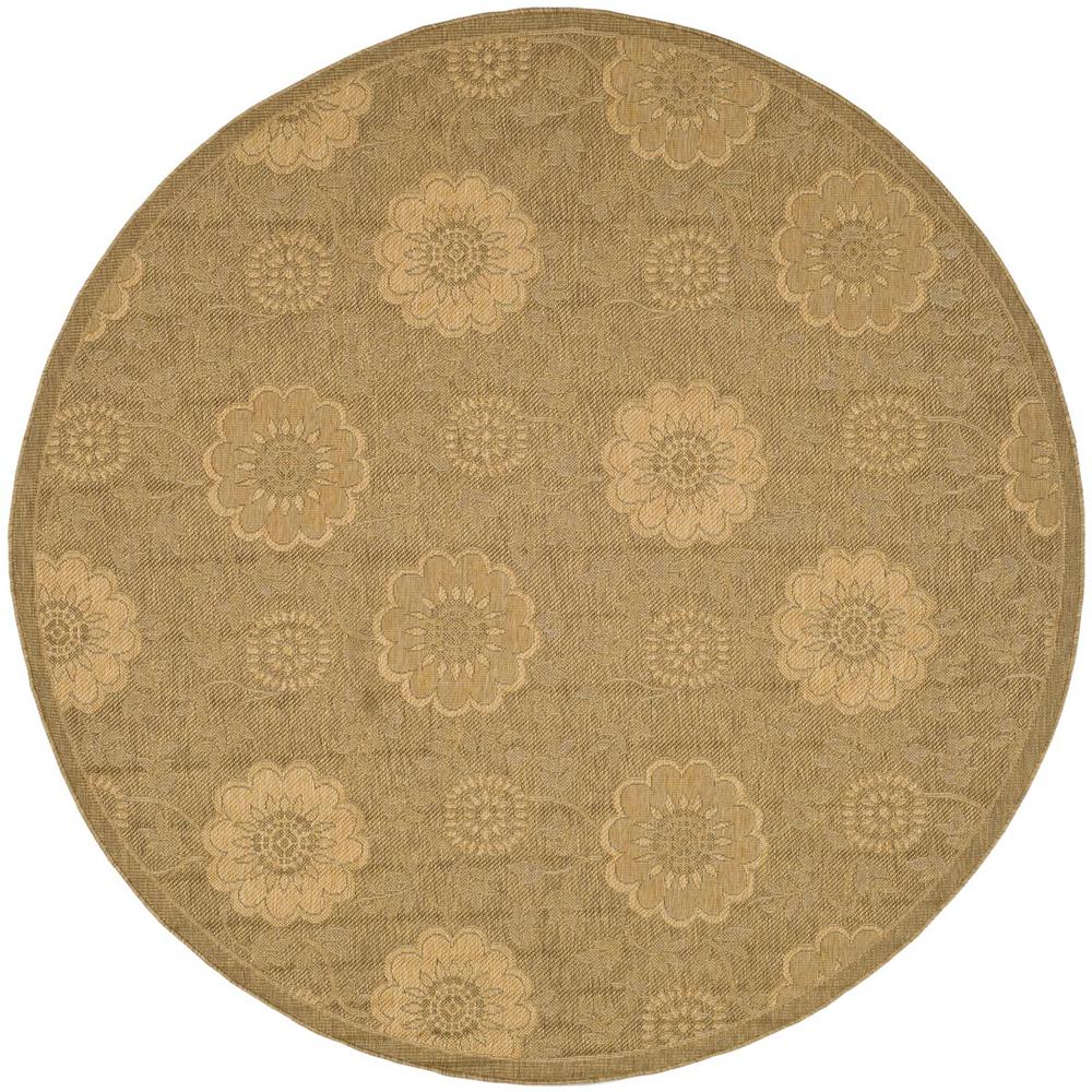 COURTYARD, GOLD / NATURAL, 6'-7" X 6'-7" Round, Area Rug, CY6948-49-7R. Picture 1