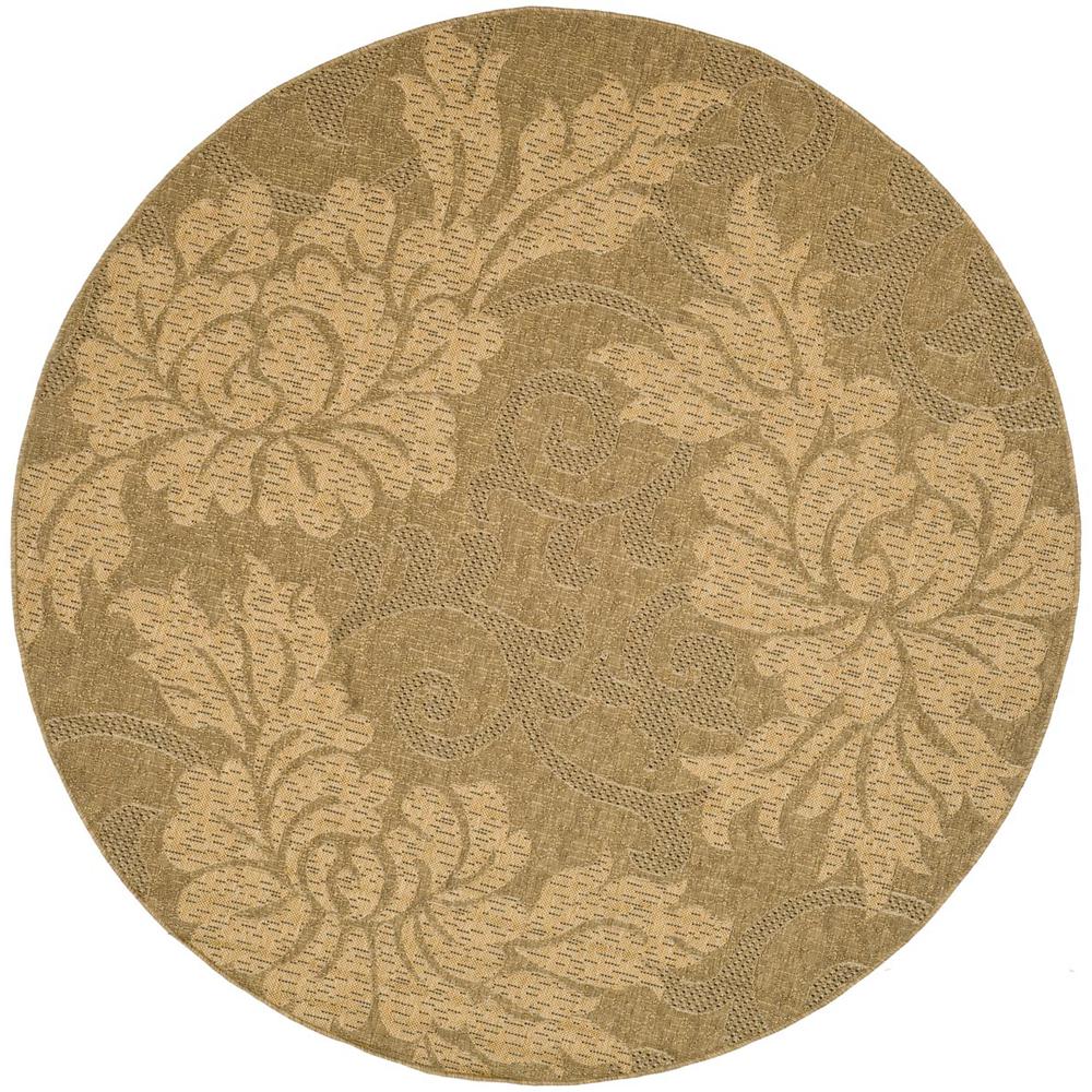 COURTYARD, GOLD / NATURAL, 6'-7" X 6'-7" Round, Area Rug, CY6957-49-7R. Picture 1