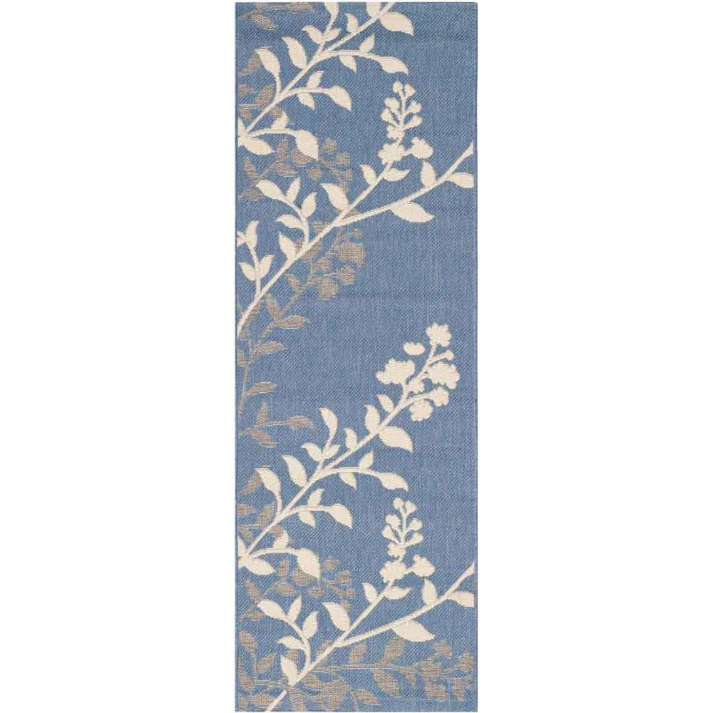 COURTYARD, BLUE / BEIGE, 2'-3" X 6'-7", Area Rug, CY7019-243-27. Picture 1