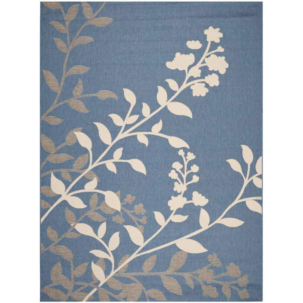 COURTYARD, BLUE / BEIGE, 8' X 11', Area Rug, CY7019-243-8. Picture 1