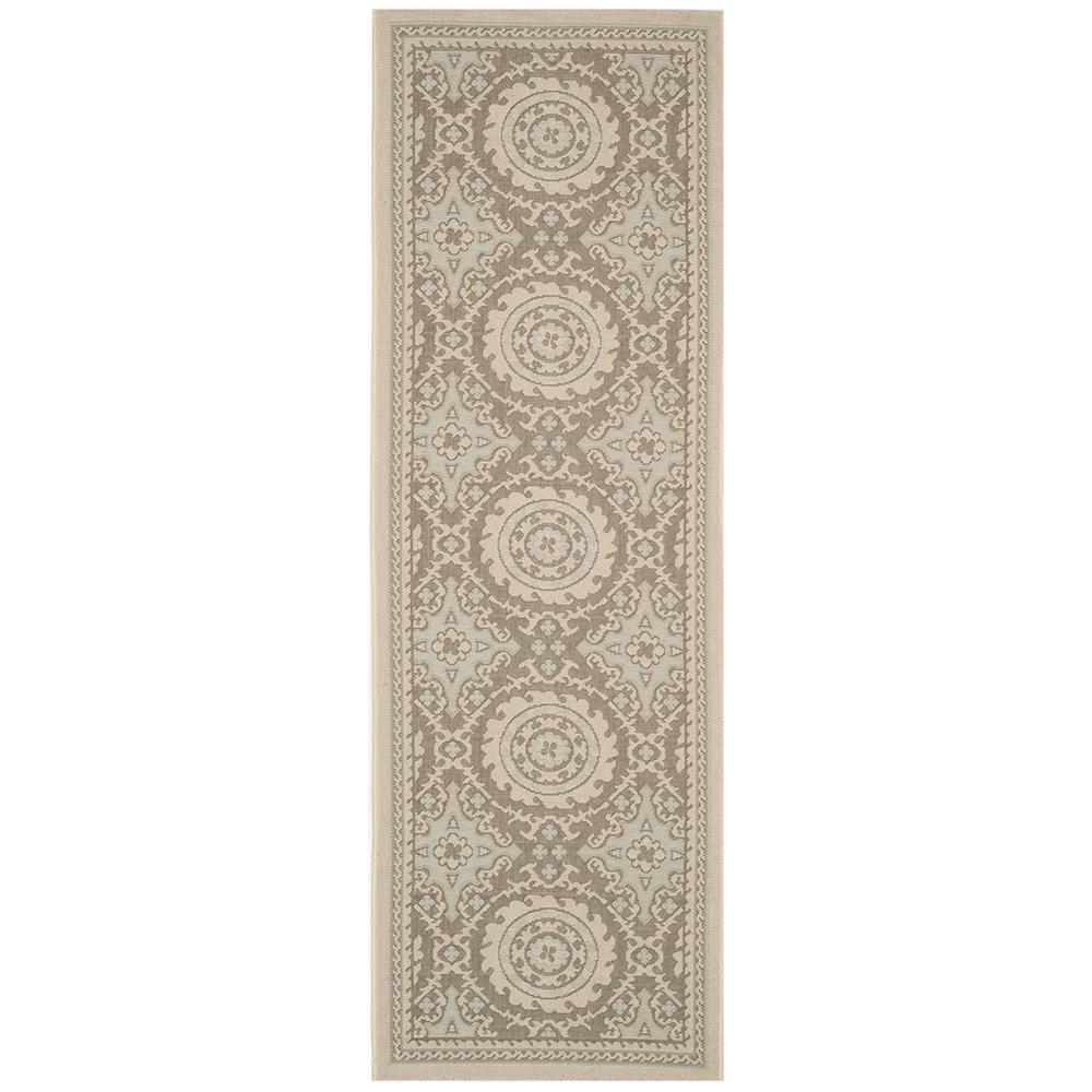 COURTYARD, BEIGE / DARK BEIG, 2'-7" X 8'-2", Area Rug. Picture 1