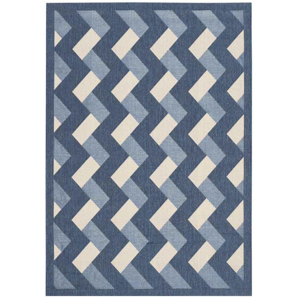 COURTYARD, NAVY / BEIGE, 4' X 5'-7", Area Rug, CY7430-258A3-4. Picture 1