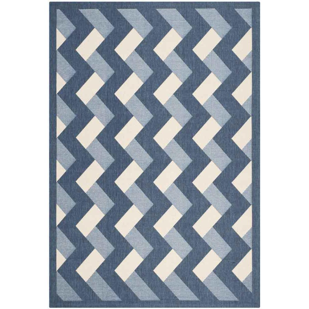 COURTYARD, NAVY / BEIGE, 5'-3" X 7'-7", Area Rug, CY7430-258A3-5. Picture 1