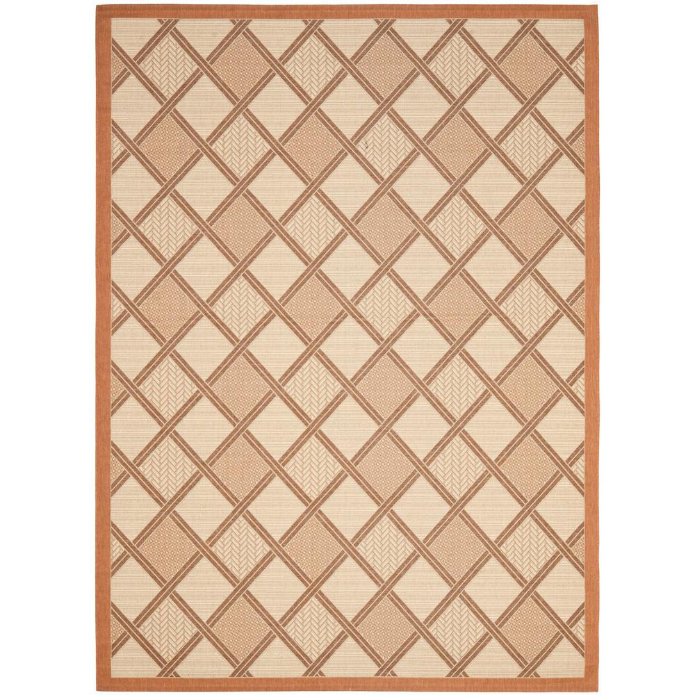 COURTYARD, CREAM / TERRACOTTA, 8' X 11', Area Rug, CY7570-11A7-8. The main picture.