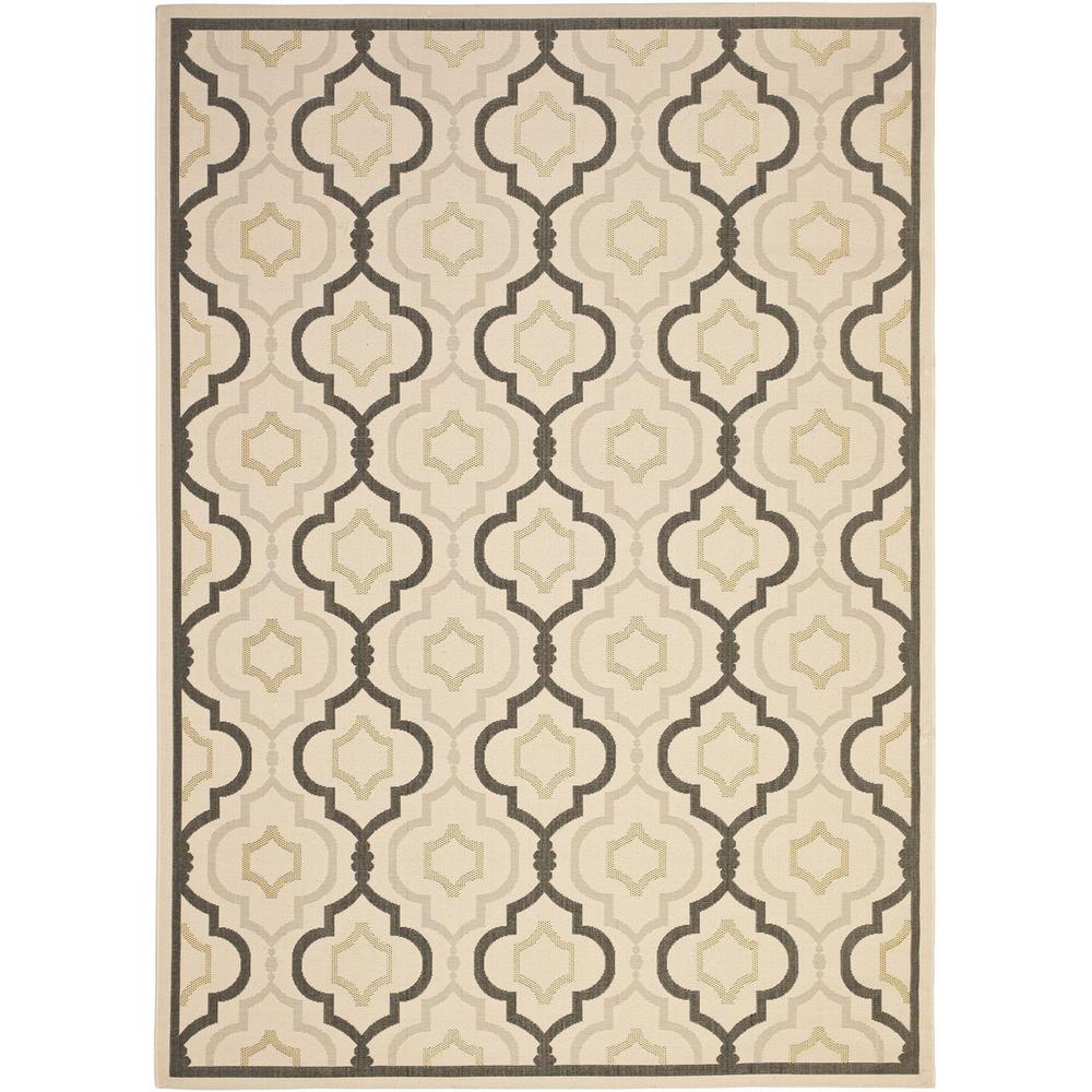 COURTYARD, BEIGE / BLACK, 8' X 11', Area Rug, CY7938-256A21-8. Picture 1