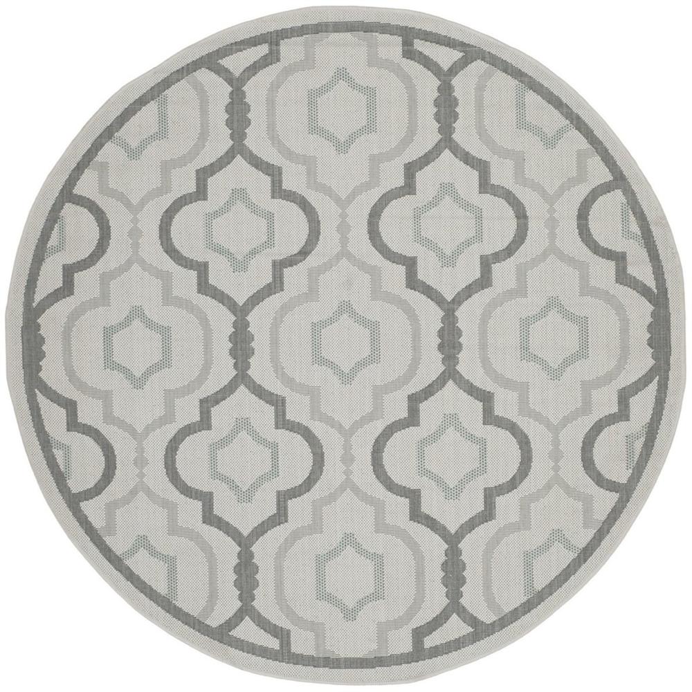 COURTYARD, LIGHT GREY / ANTHRACITE, 5'-3" X 5'-3" Round, Area Rug. Picture 1