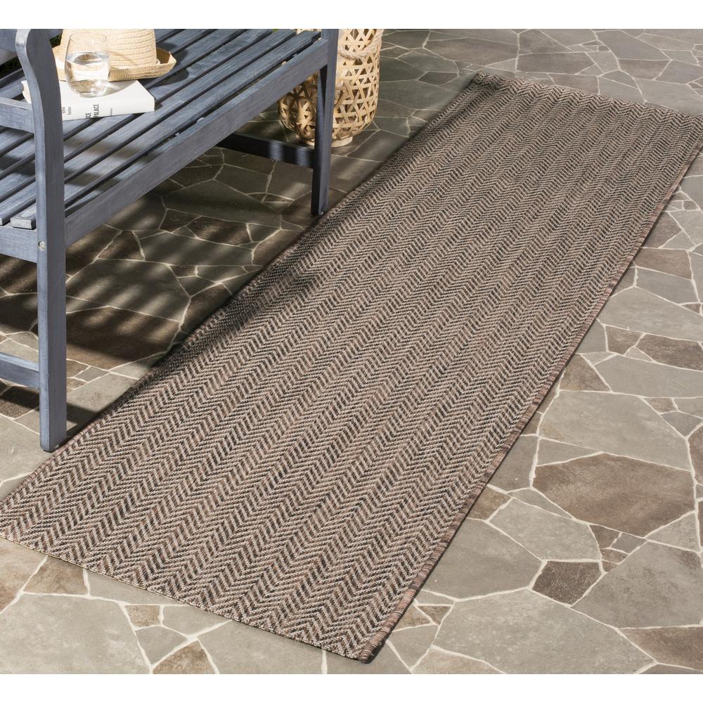 COURTYARD, BROWN / BEIGE, 2'-3" X 12', Area Rug, CY8022-36321-212. Picture 1