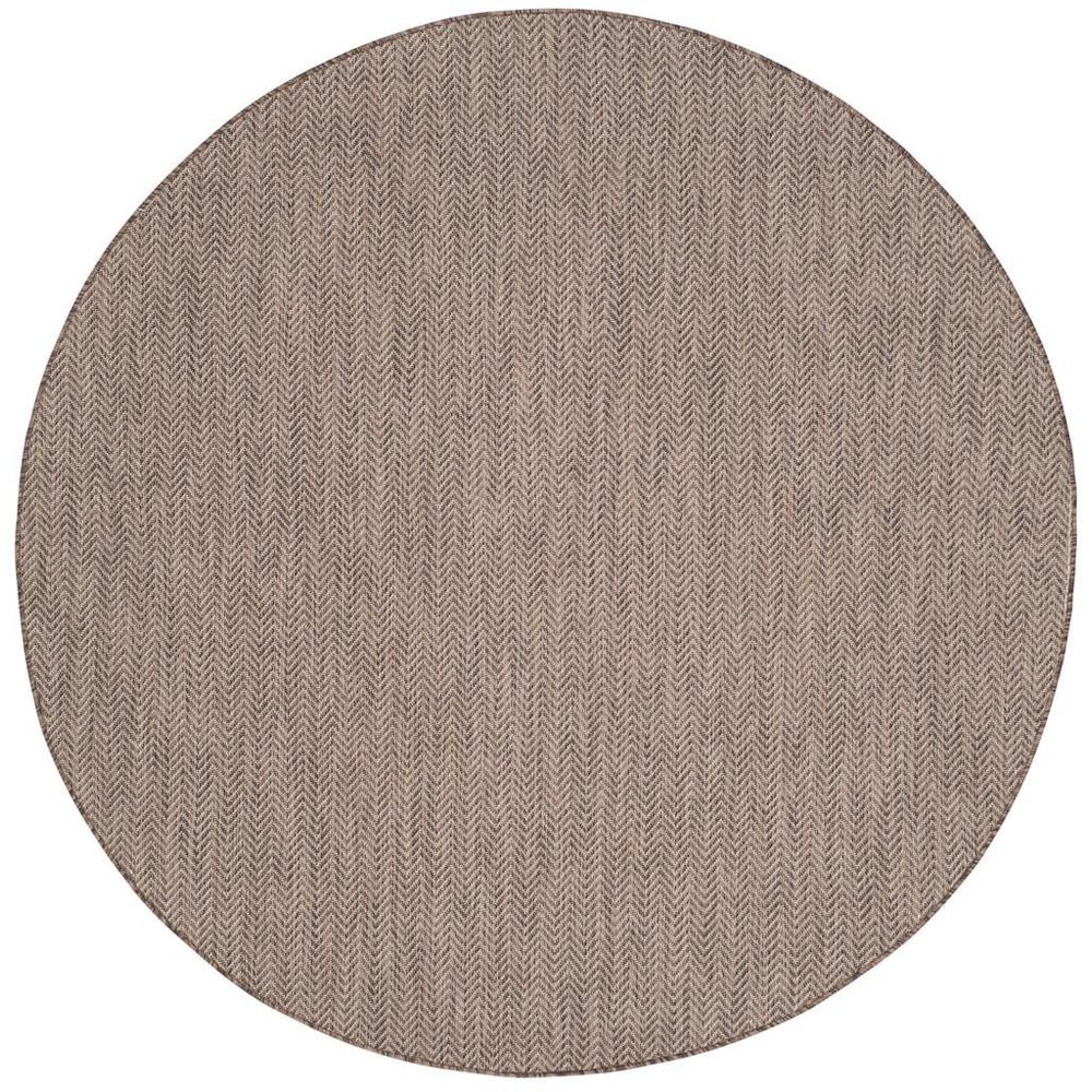 COURTYARD, BROWN / BEIGE, 6'-7" X 6'-7" Round, Area Rug, CY8022-36321-7R. Picture 1