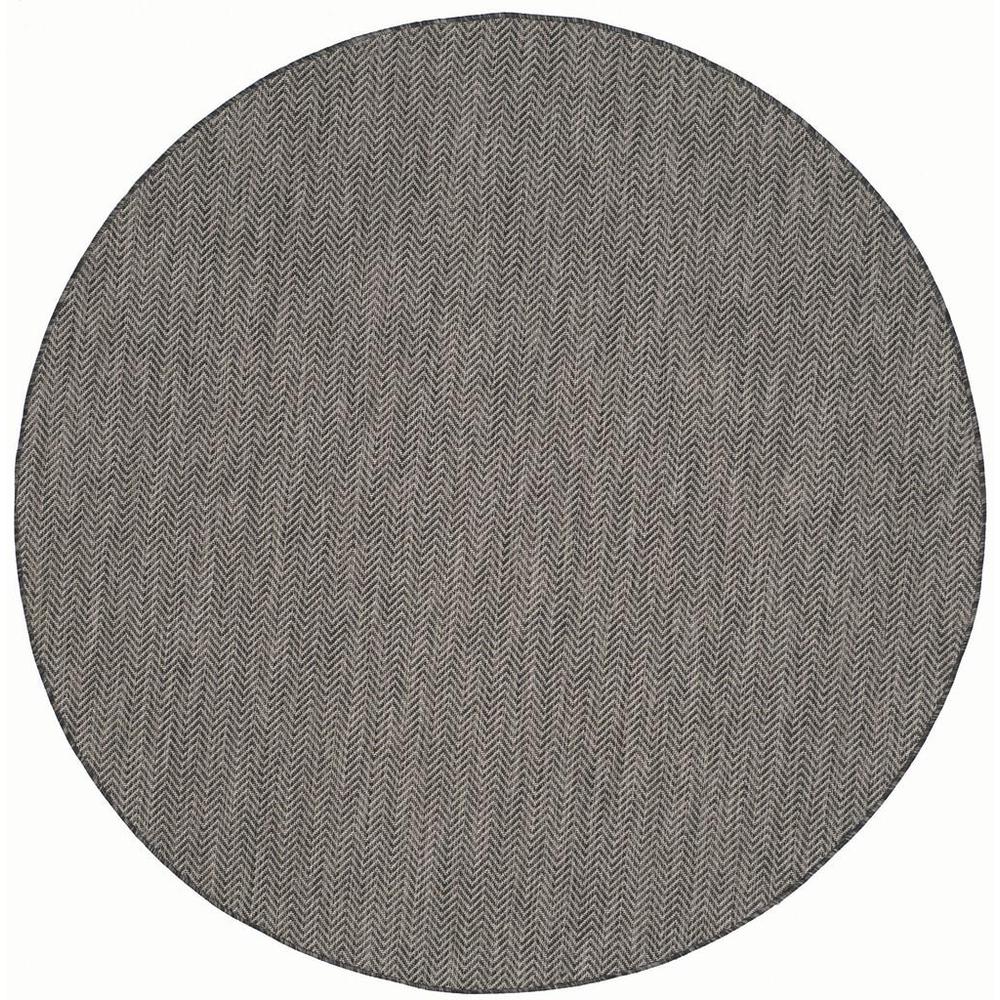 COURTYARD, BLACK / BEIGE, 6'-7" X 6'-7" Round, Area Rug, CY8022-36621-7R. Picture 1