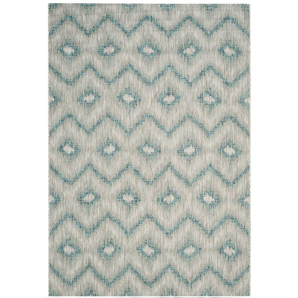 COURTYARD, GREY / BLUE, 5'-3" X 7'-7", Area Rug, CY8463-37212-5. Picture 1