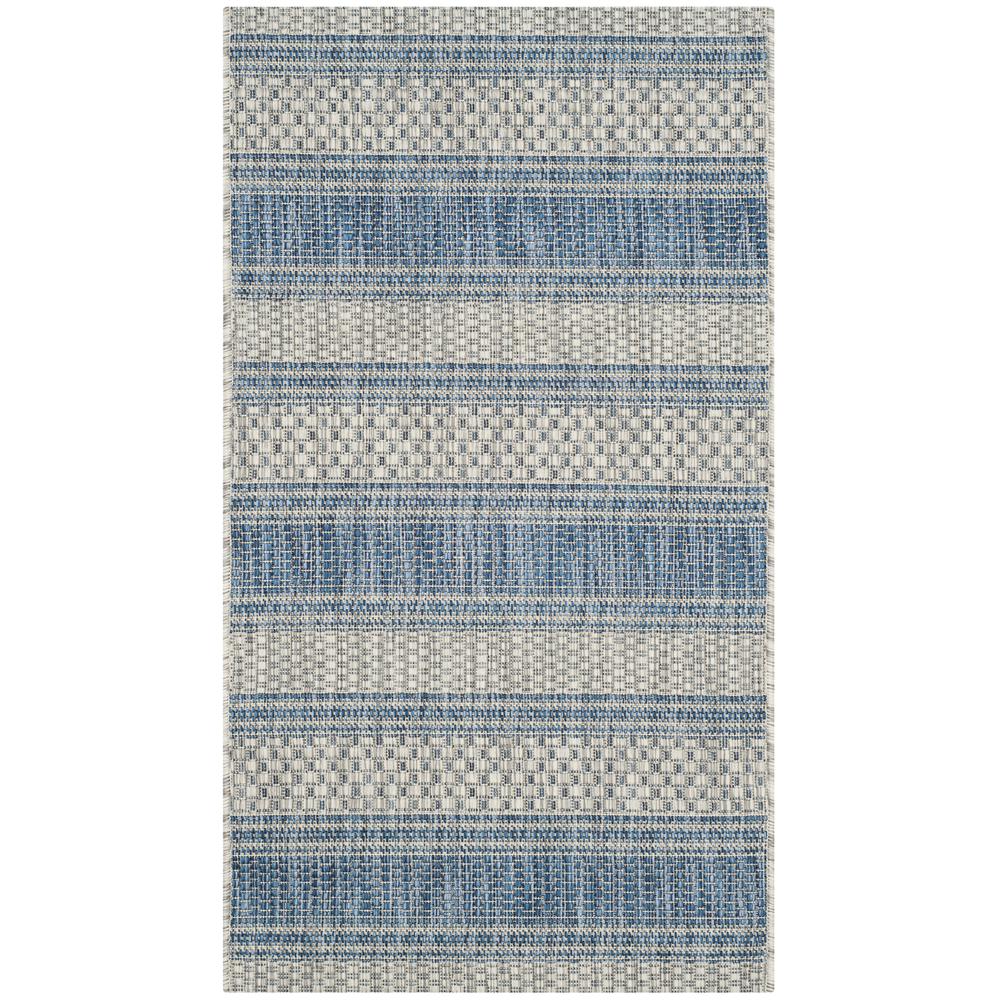 COURTYARD, GREY / NAVY, 2'-7" X 5', Area Rug, CY8464-36812-3. Picture 1