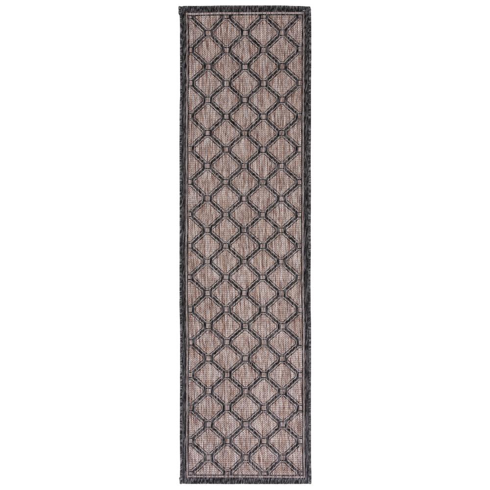 COURTYARD, NATURAL / BLACK, 2'-3" X 8', Area Rug, CY8471-37312-28. Picture 2