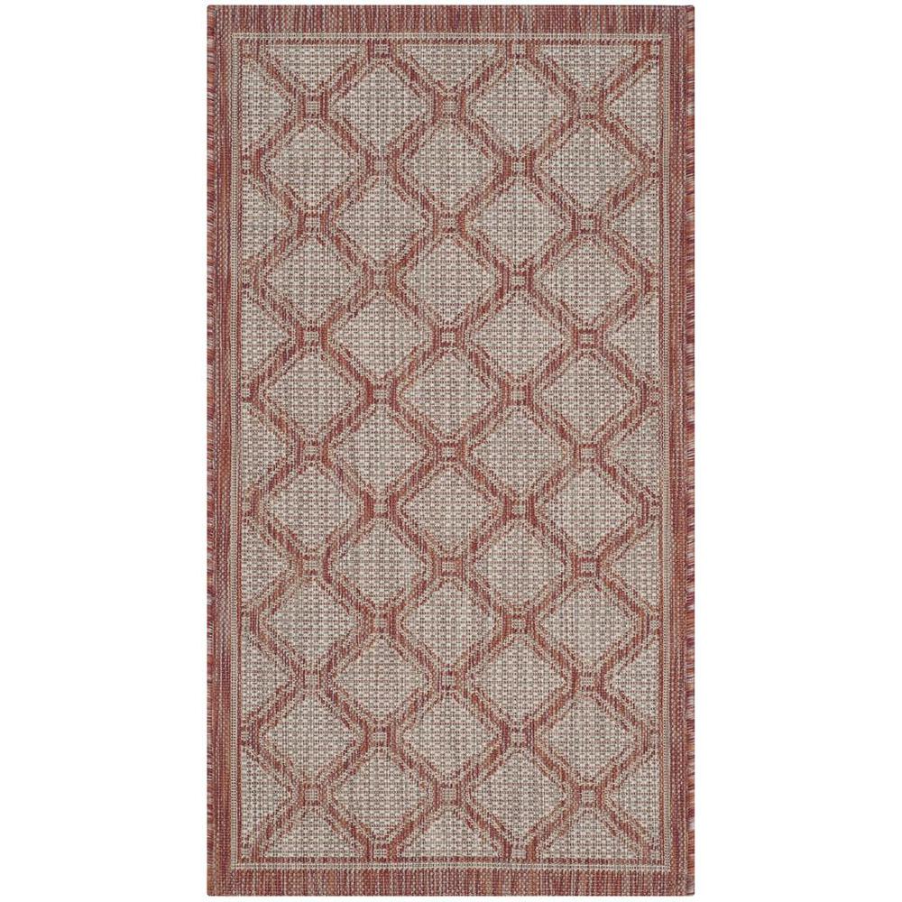 COURTYARD, RED / BEIGE, 2' X 3'-7", Area Rug, CY8474-36521-2. Picture 1