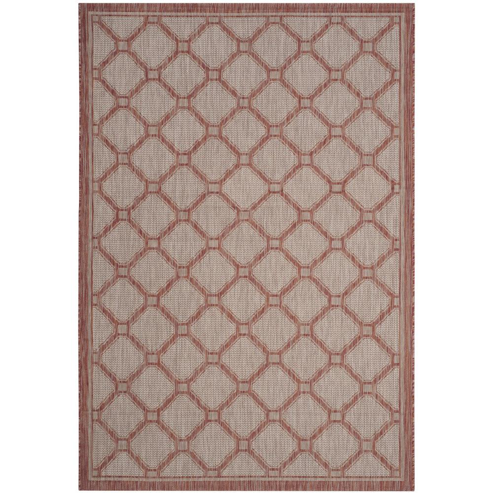 COURTYARD, RED / BEIGE, 4' X 5'-7", Area Rug, CY8474-36521-4. Picture 1