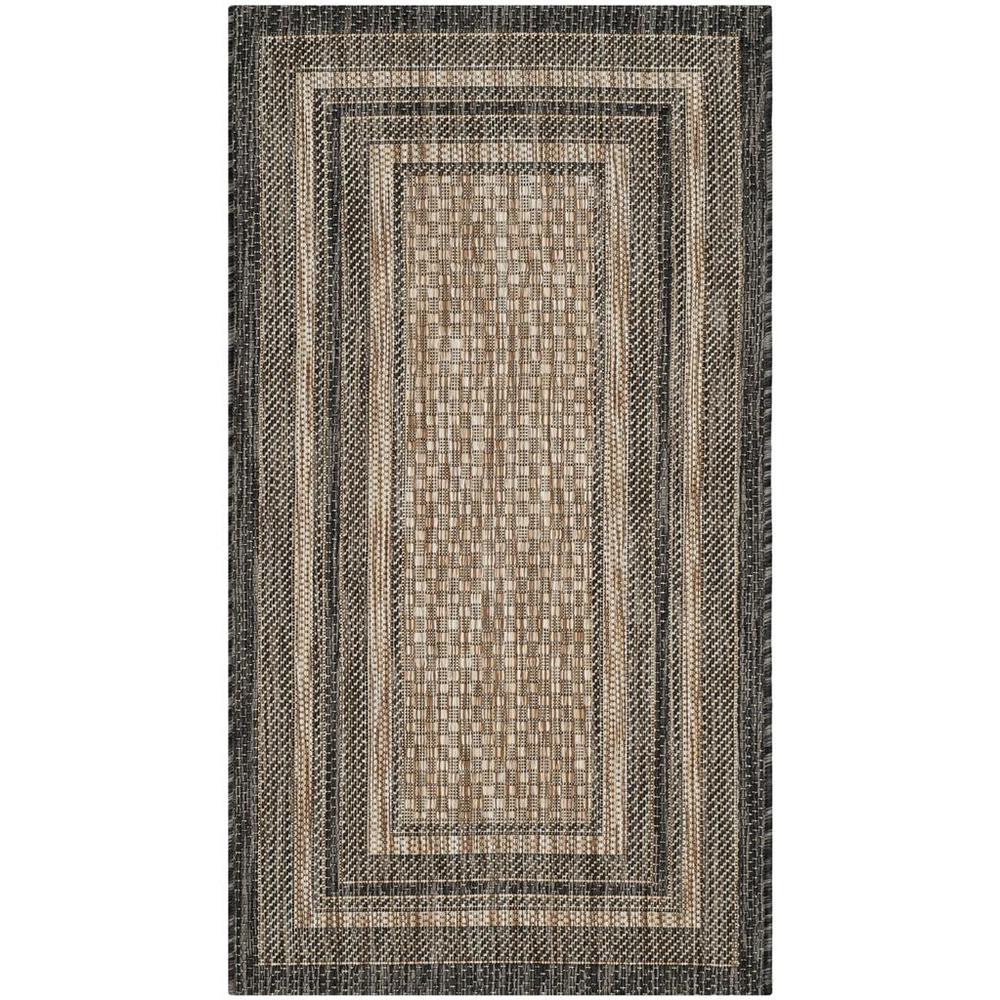 COURTYARD, NATURAL / BLACK, 2' X 3'-7", Area Rug, CY8475-37312-2. Picture 1