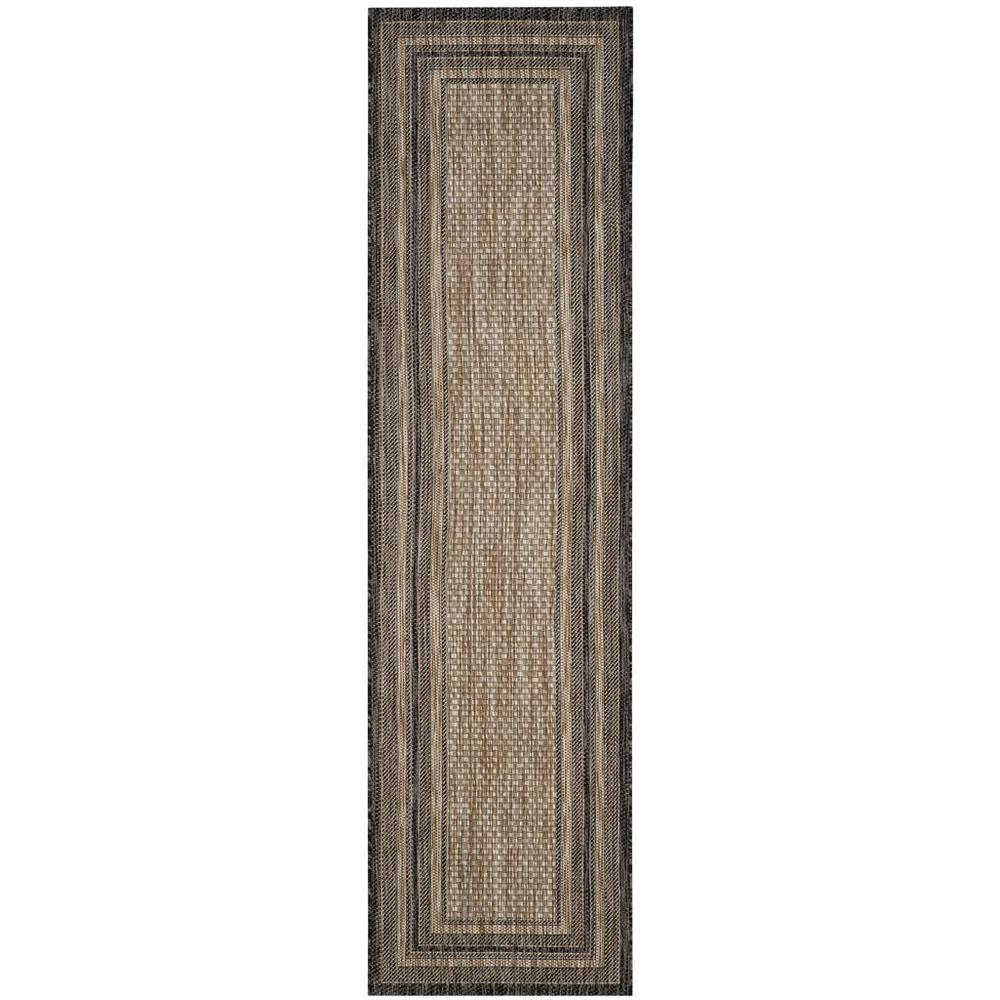 COURTYARD, NATURAL / BLACK, 2'-3" X 8', Area Rug, CY8475-37312-28. Picture 1