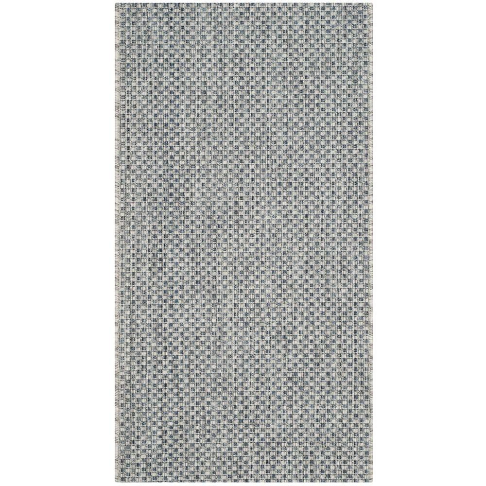 COURTYARD, GREY / NAVY, 2' X 3'-7", Area Rug, CY8521-36812-2. Picture 1
