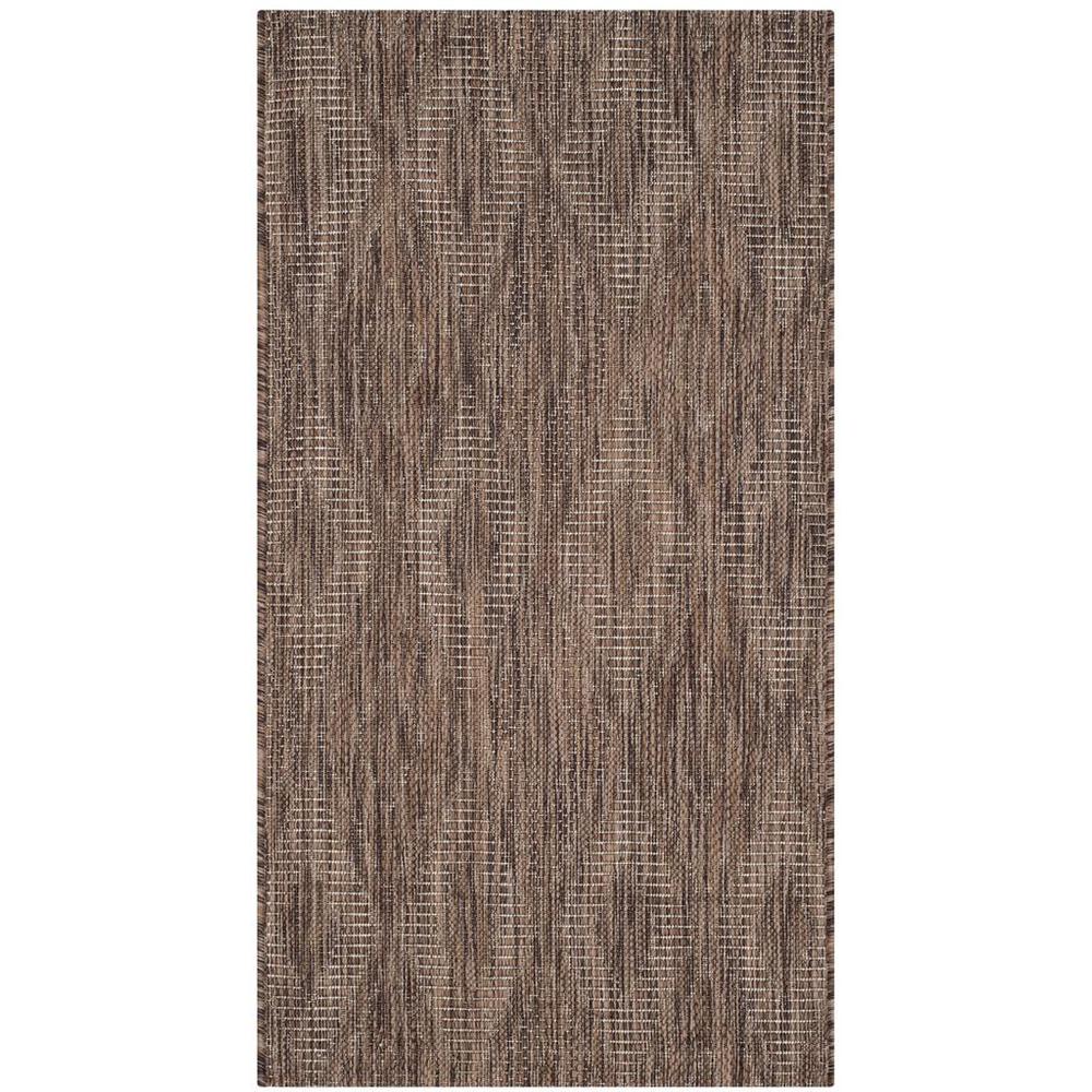 COURTYARD, BROWN / BROWN, 2' X 3'-7", Area Rug. Picture 1