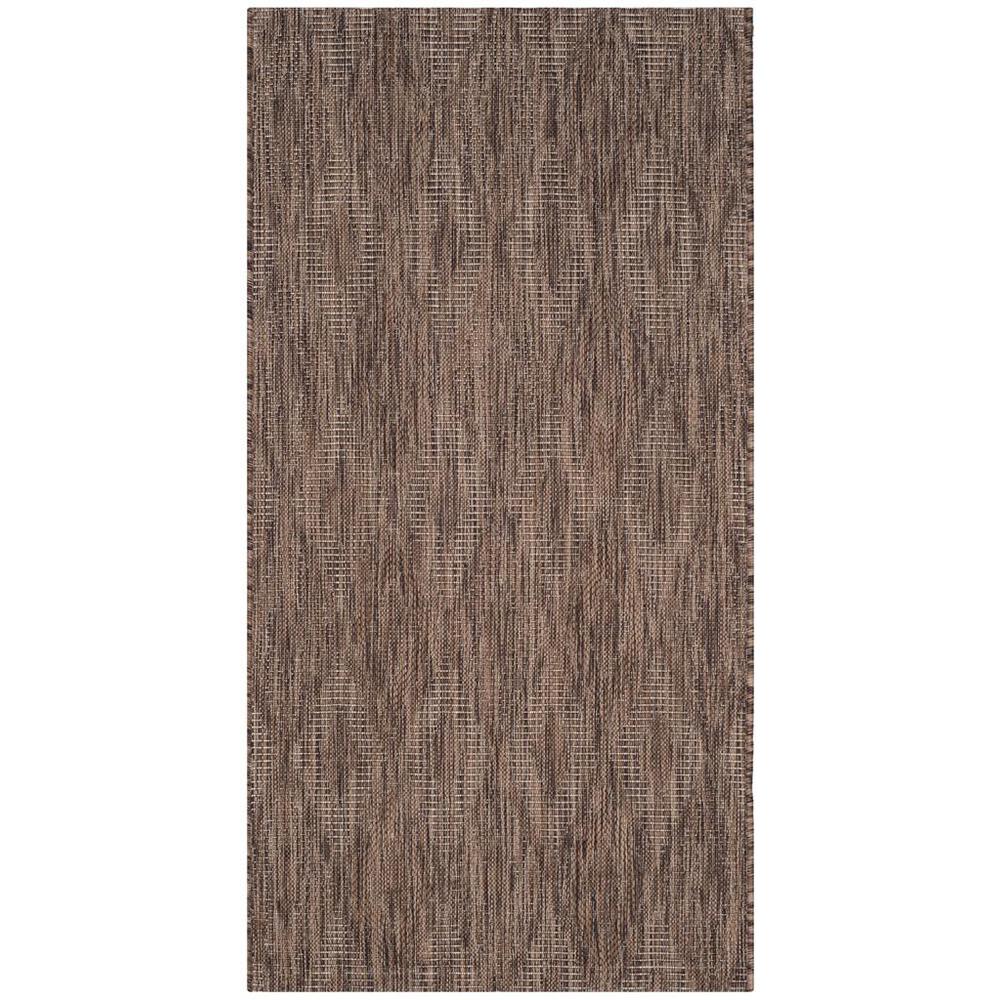 COURTYARD, BROWN / BROWN, 2'-7" X 5', Area Rug. Picture 1