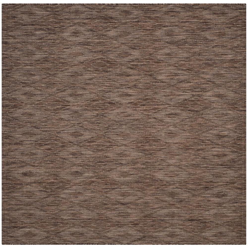 COURTYARD, BROWN / BROWN, 6'-7" X 6'-7" Square, Area Rug. Picture 1