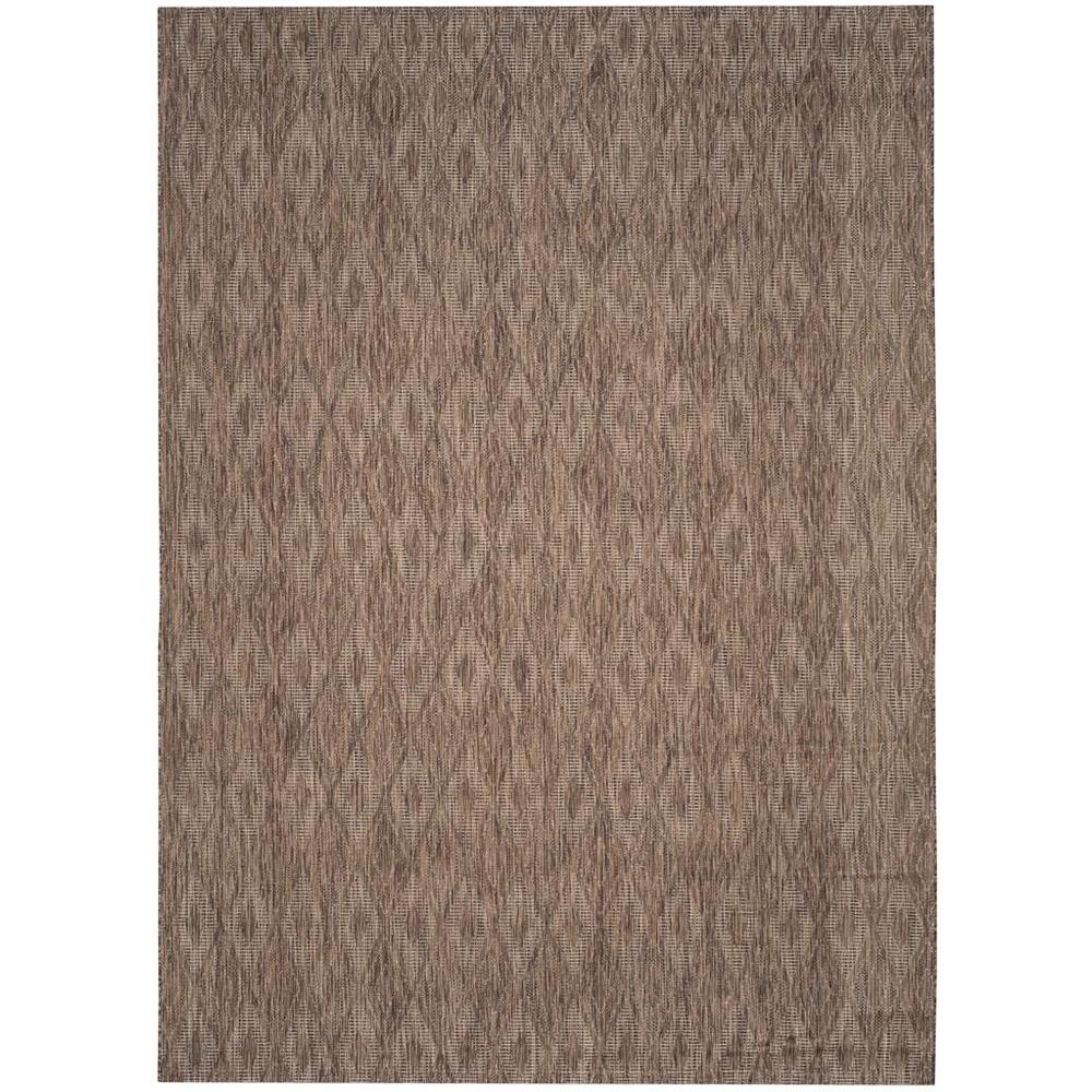 COURTYARD, BROWN / BROWN, 8' X 11', Area Rug. Picture 1