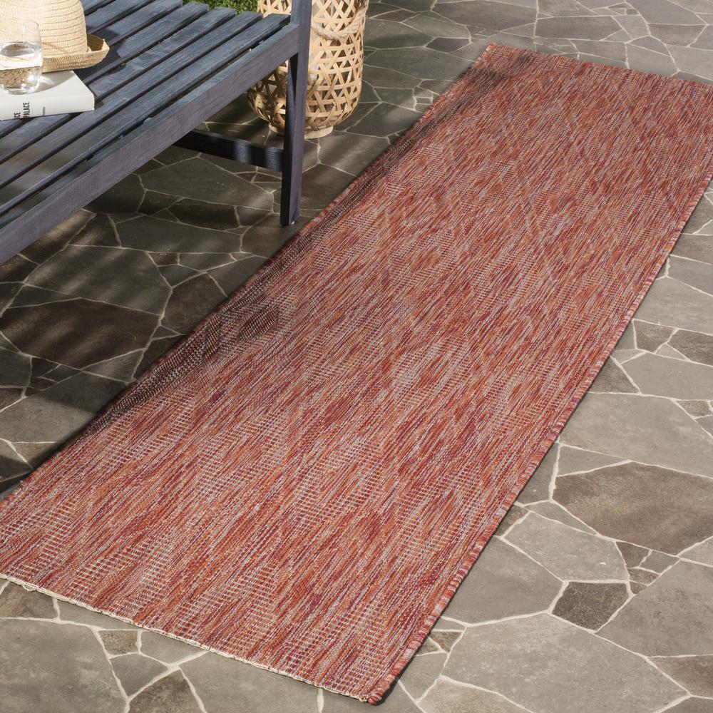 COURTYARD, RED / RED, 2'-3" X 12', Area Rug, CY8522-36522-212. Picture 1