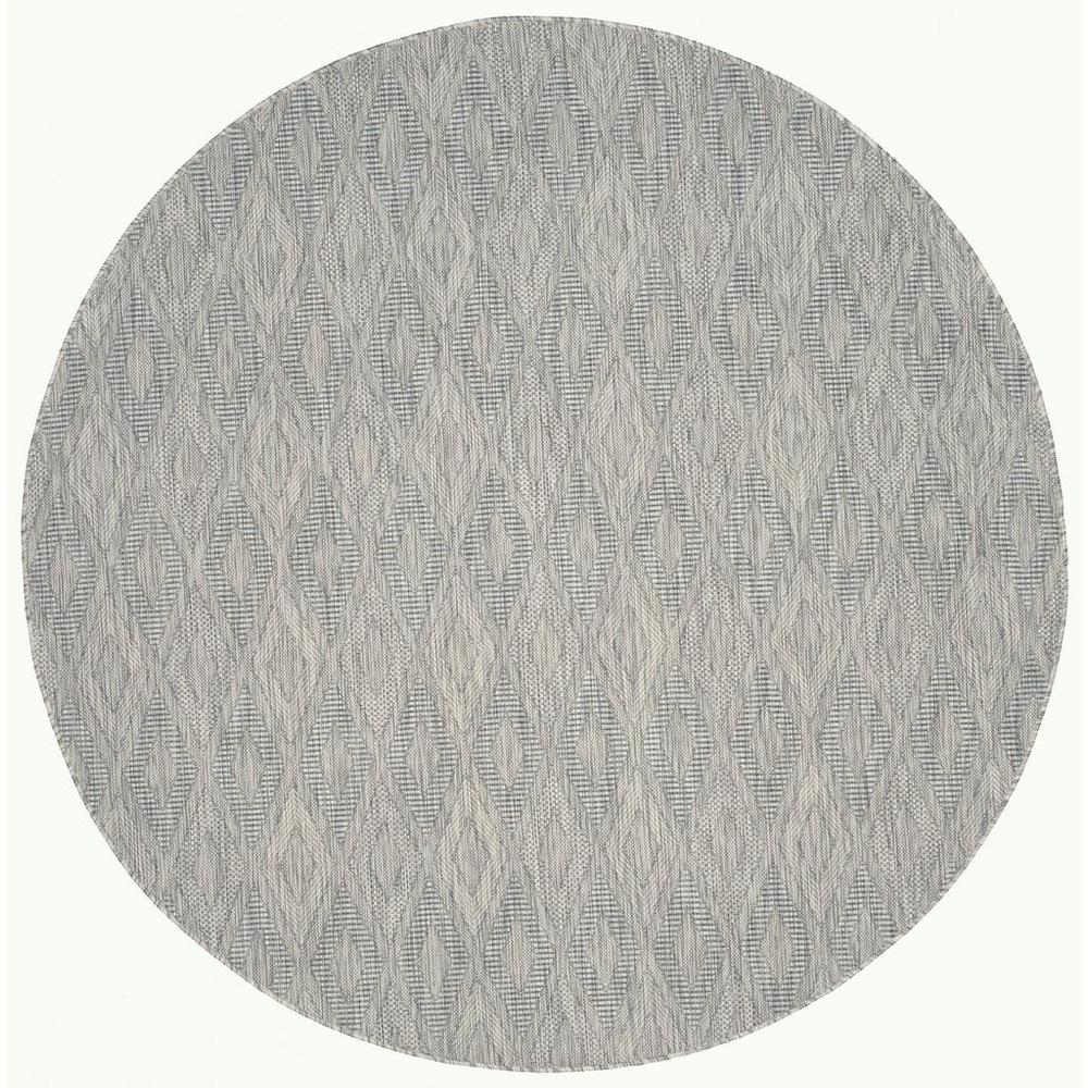 COURTYARD, GREY / GREY, 6'-7" X 6'-7" Round, Area Rug, CY8522-36811-7R. The main picture.
