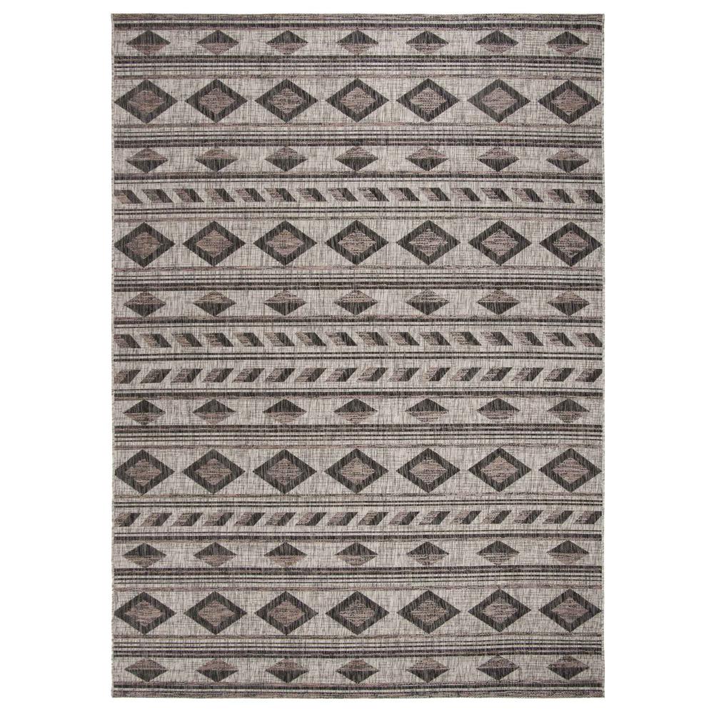COURTYARD, GREY / BLACK, 8' X 11', Area Rug, CY8529-37612-8. Picture 1