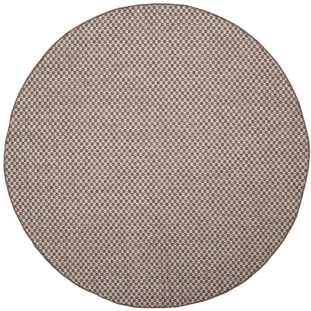 COURTYARD, LIGHT BROWN / LIGHT GREY, 6'-7" X 6'-7" Round, Area Rug. Picture 1