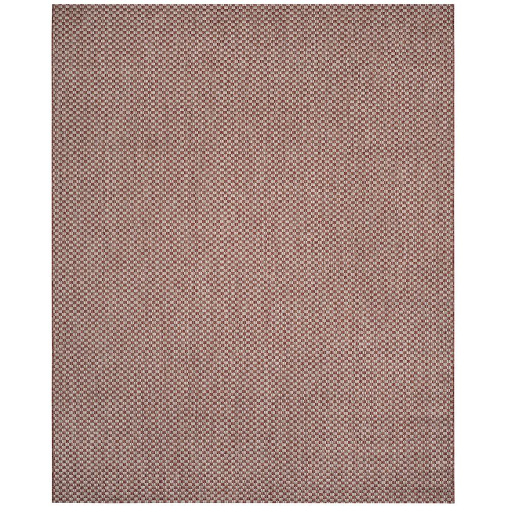 COURTYARD, RUST / LIGHT GREY, 8' X 11', Area Rug. Picture 1