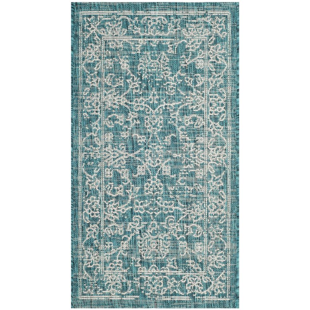 COURTYARD, TURQUOISE, 2' X 3'-7", Area Rug. The main picture.