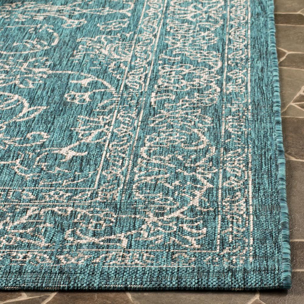 COURTYARD, TURQUOISE, 5'-3" X 7'-7", Area Rug. Picture 3