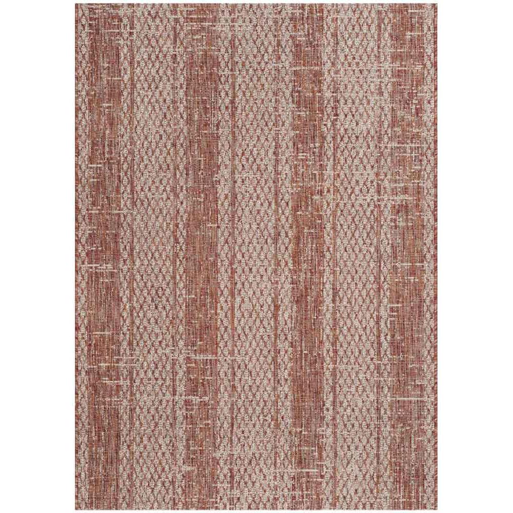 COURTYARD, LIGHT BEIGE / TERRACOTTA, 4' X 5'-7", Area Rug, CY8736-36512-4. Picture 1