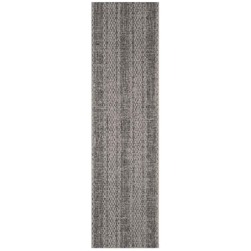 COURTYARD, LIGHT GREY / BLACK, 2'-3" X 8', Area Rug, CY8736-37612-28. Picture 1