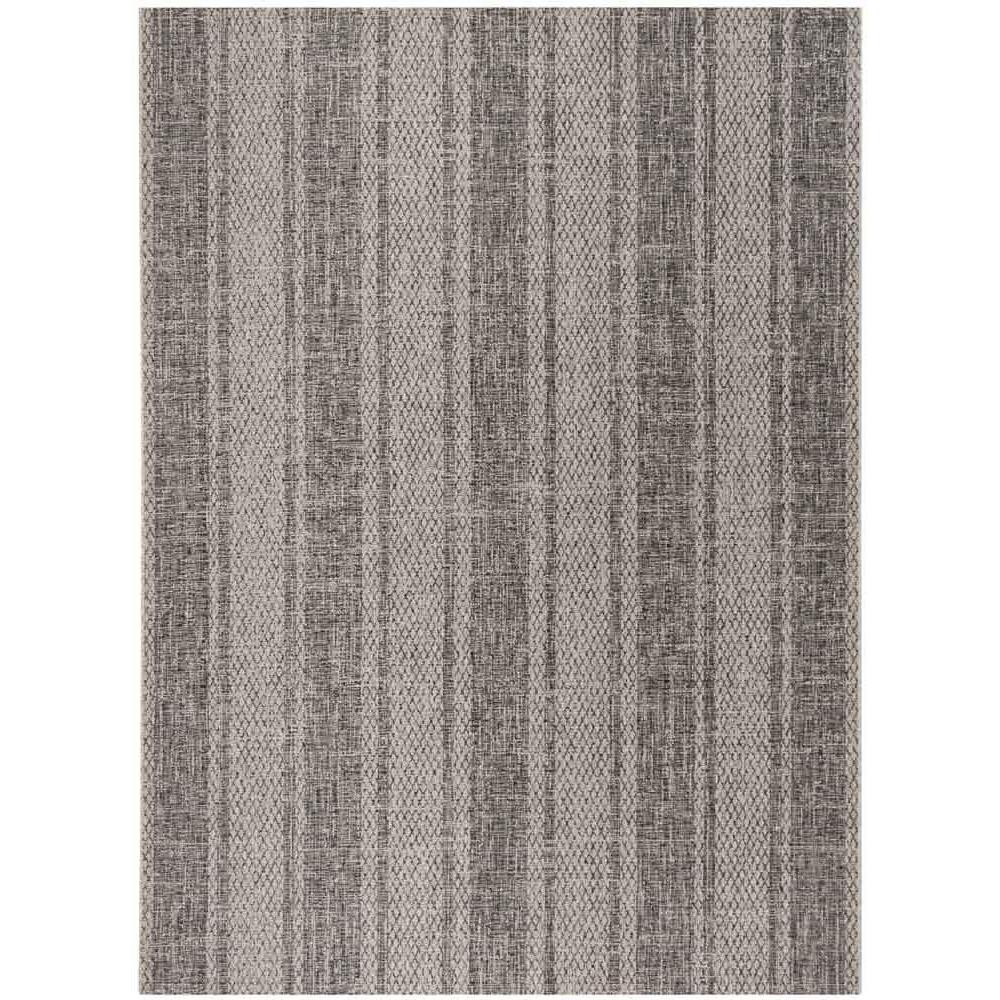 COURTYARD, LIGHT GREY / BLACK, 8' X 11', Area Rug, CY8736-37612-8. Picture 1