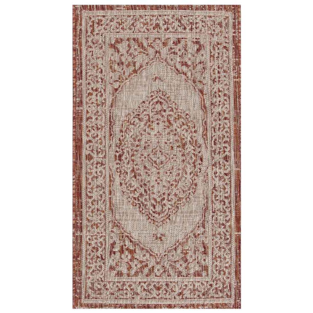 COURTYARD, LIGHT BEIGE / TERRACOTTA, 2' X 3'-7", Area Rug, CY8751-36512-2. Picture 1