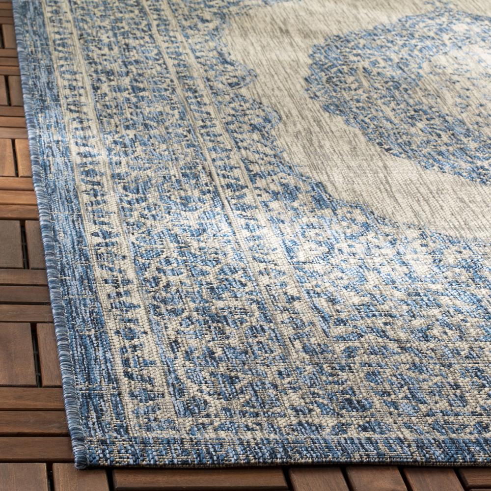 COURTYARD, LIGHT GREY / BLUE, 5'-3" X 7'-7", Area Rug, CY8751-36812-5. Picture 3
