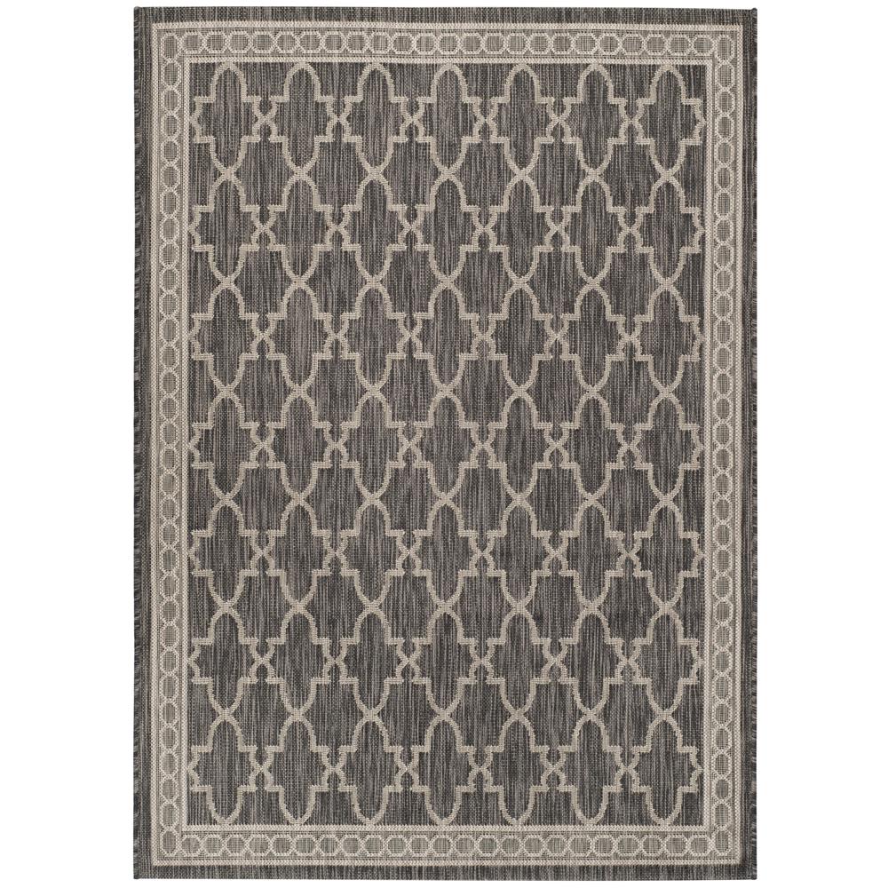 COURTYARD, BLACK / BEIGE, 4' X 5'-7", Area Rug, CY8871-36621-4. Picture 1