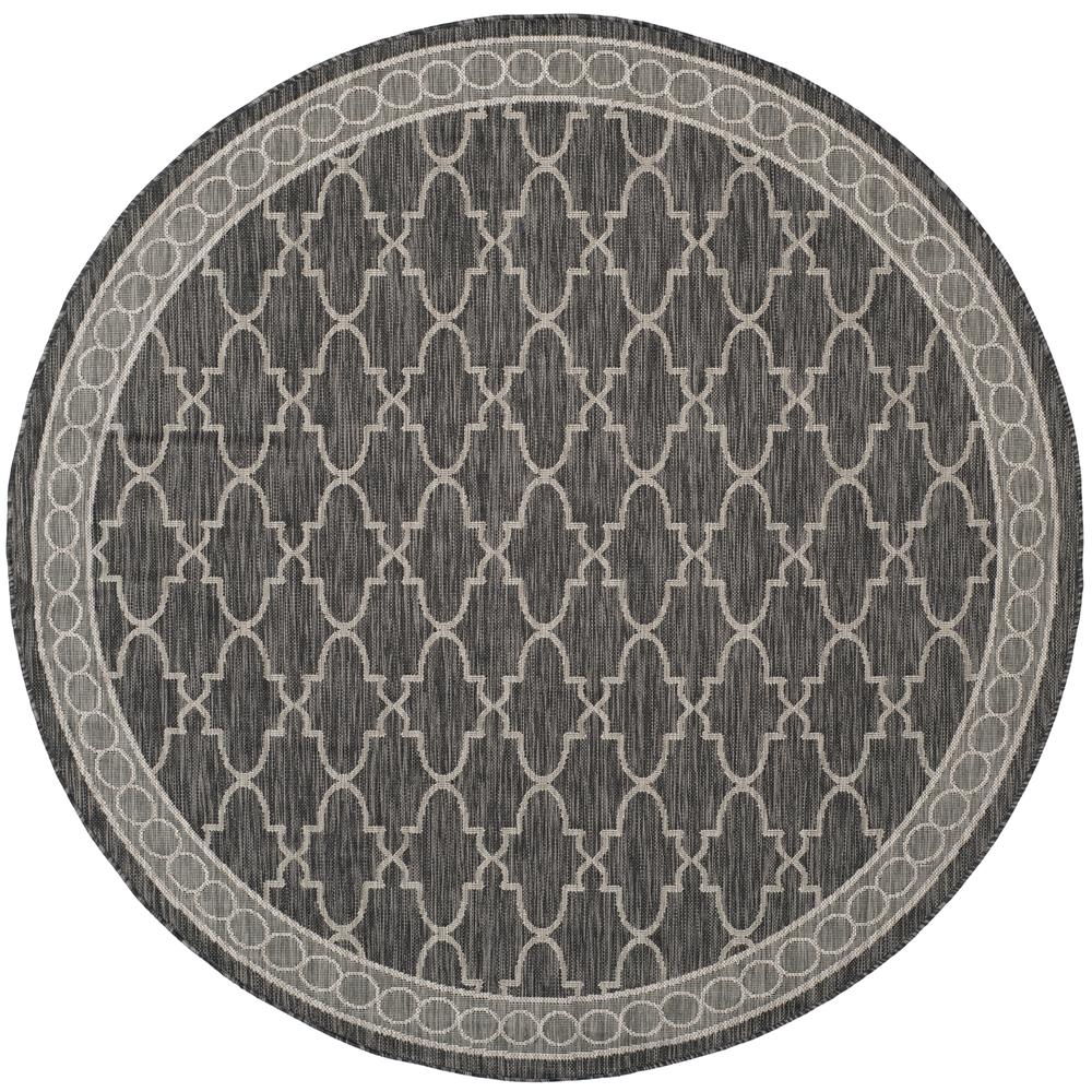 COURTYARD, BLACK / BEIGE, 6'-7" X 6'-7" Round, Area Rug, CY8871-36621-7R. Picture 2