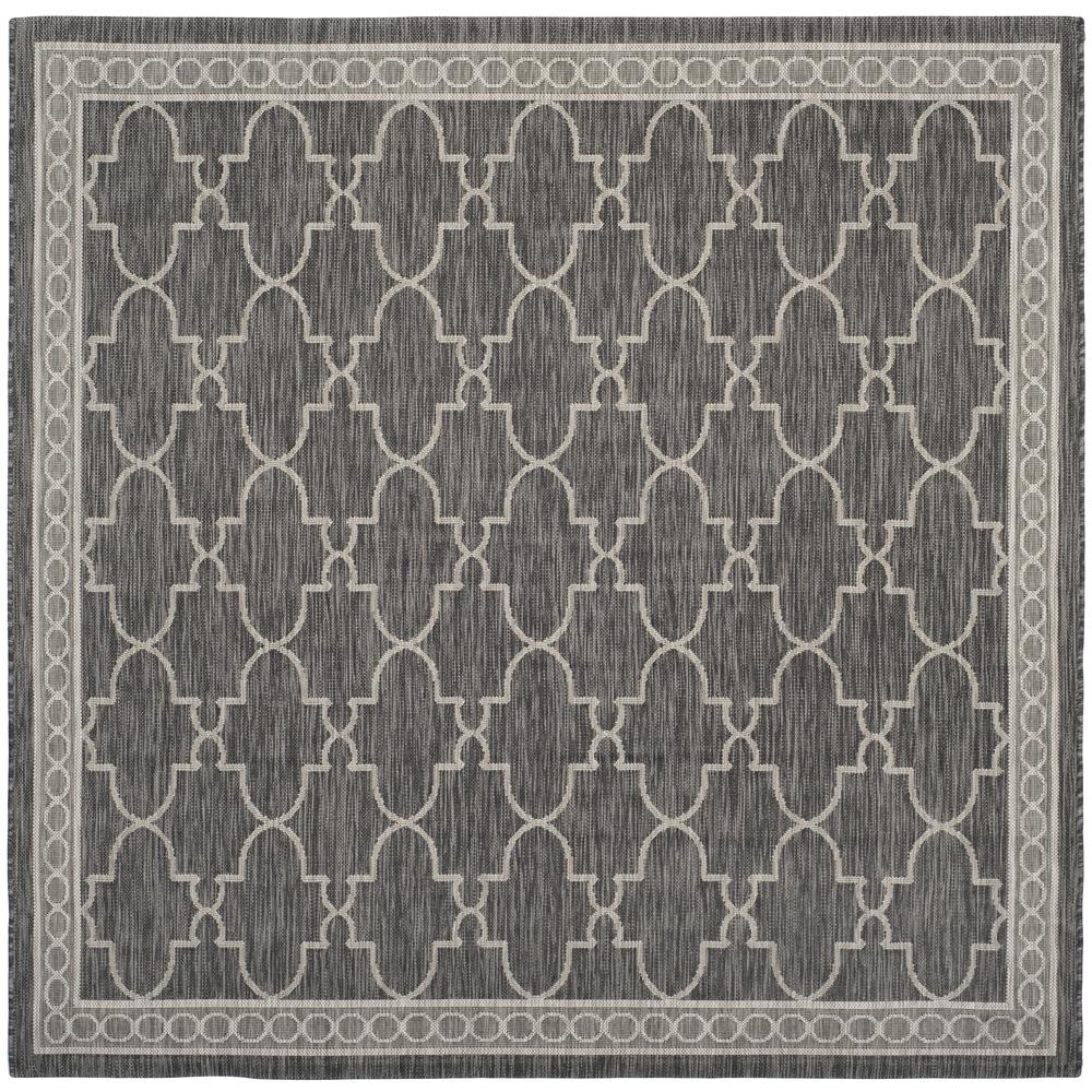 COURTYARD, BLACK / BEIGE, 6'-7" X 6'-7" Square, Area Rug, CY8871-36621-7SQ. Picture 1