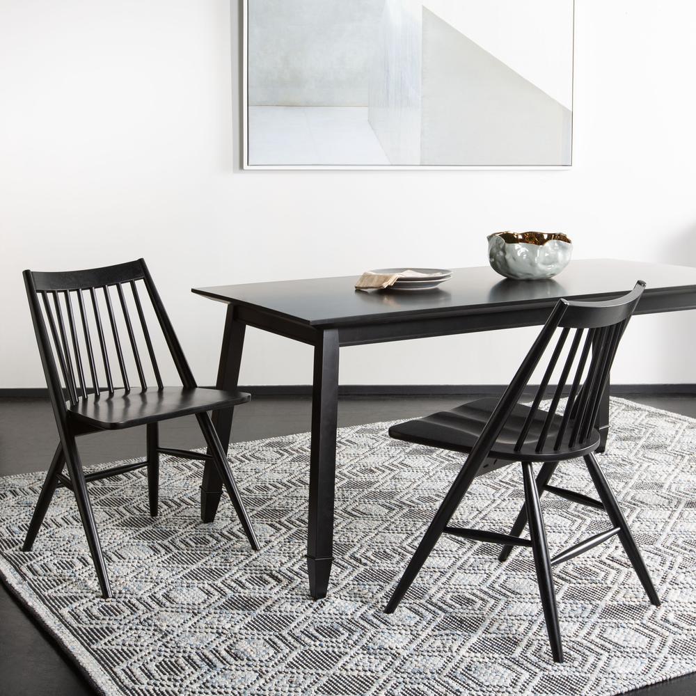 Brayson Rectangle Dining Table, Black. Picture 2