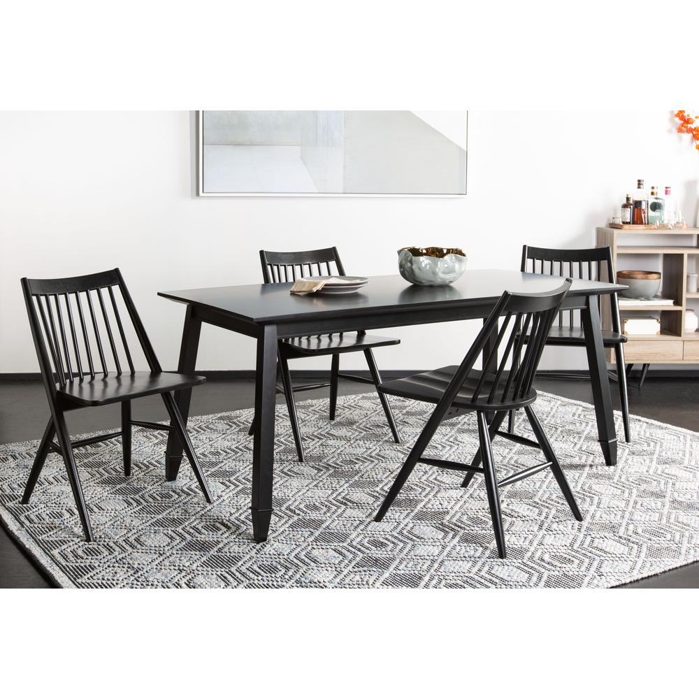 Brayson Rectangle Dining Table, Black. Picture 3