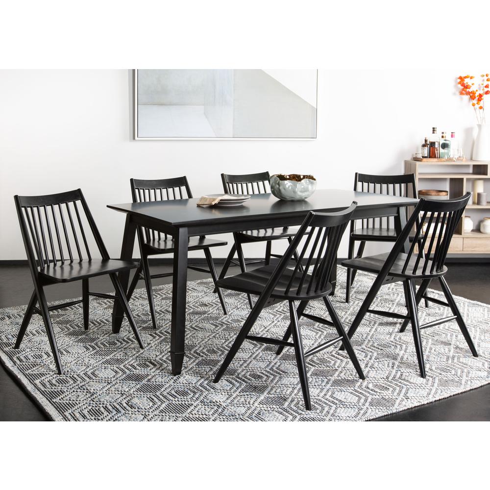 Brayson Rectangle Dining Table, Black. Picture 4