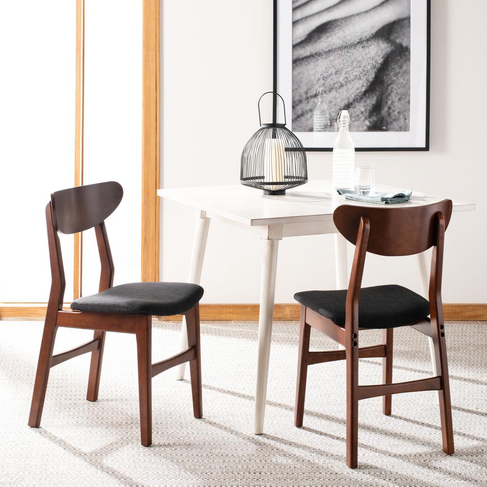 Lucca Retro Dining Chair, Cherry/Black. Picture 8