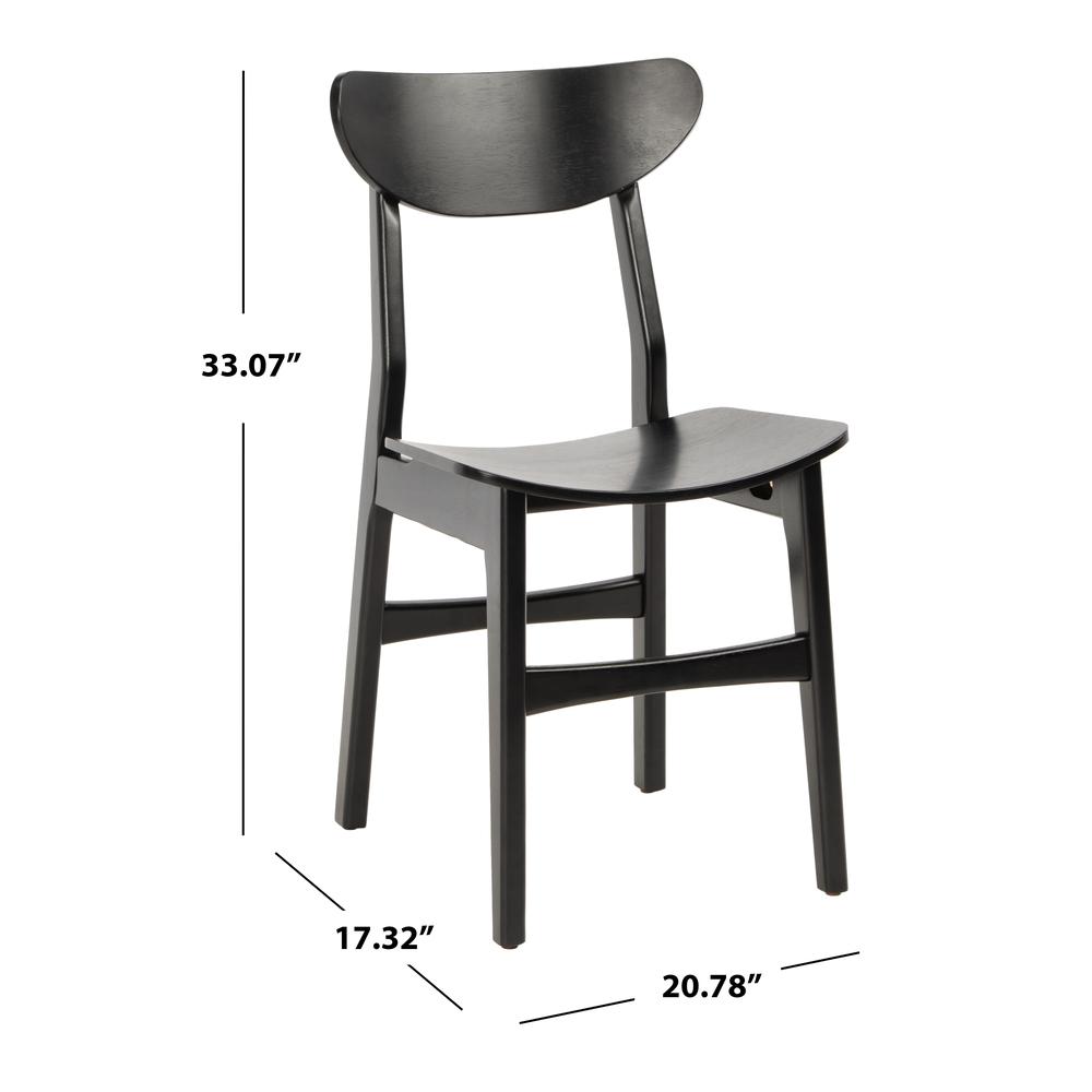 Lucca Retro Dining Chair, Black (Set of 2). Picture 5