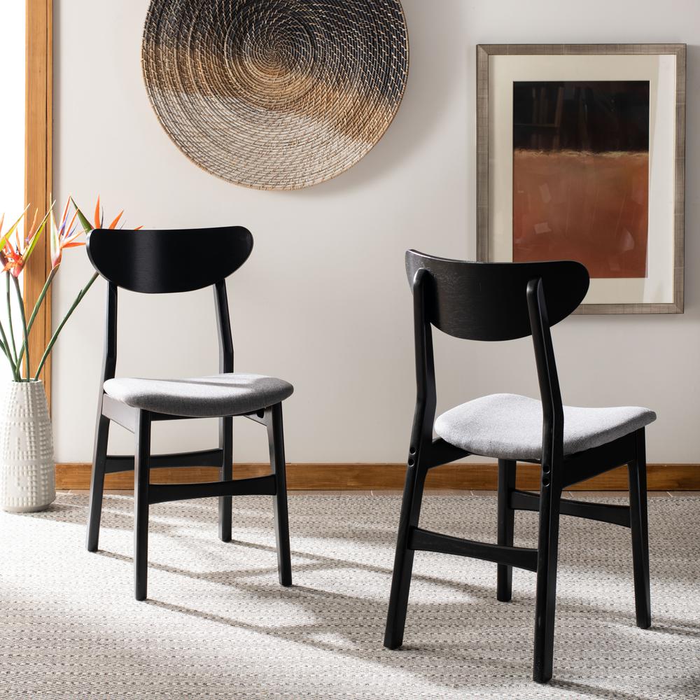 Lucca Retro Dining Chair, Black/Grey. Picture 6