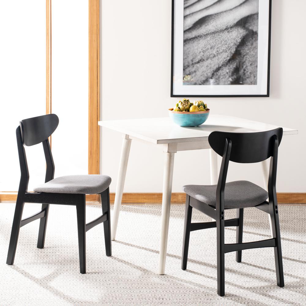 Lucca Retro Dining Chair, Black/Grey. Picture 7
