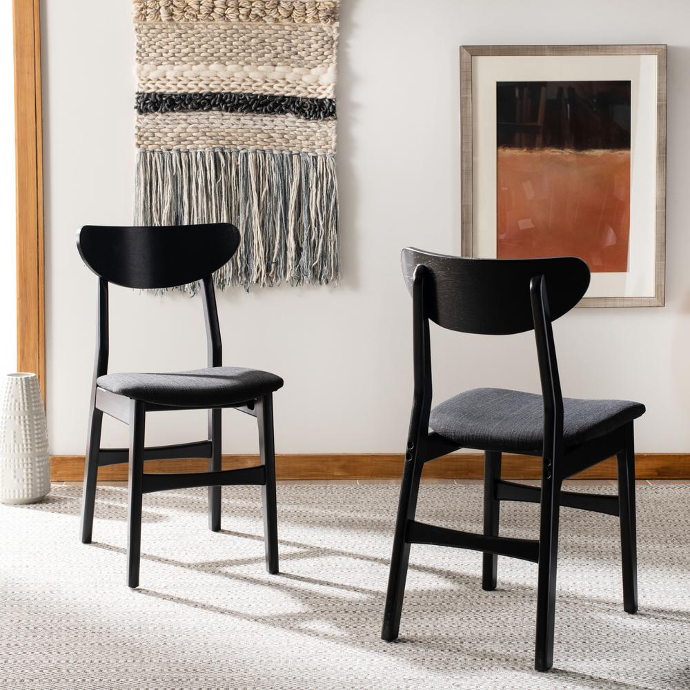 Lucca Retro Dining Chair, Black/Black. Picture 6